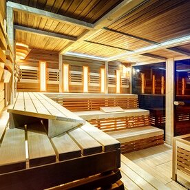 Finnish sauna realization for a wellness center