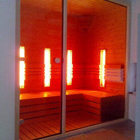 glass home infrared sauna