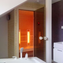 home sauna in the bathroom