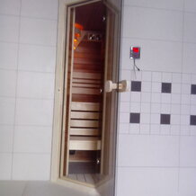 home sauna in the bathroom