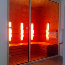 home sauna with infrared panels