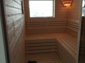 indoor dry Finnish sauna